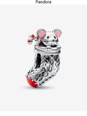 Pandora Festive Mouse & Stocking Charm